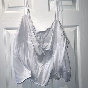 Pretty Little Thing white structure corset top. 20. Never worn.